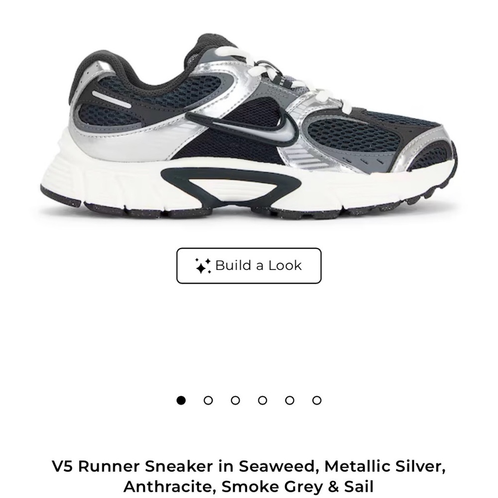 Nike V5 Runner Sneaker in Silver and Black